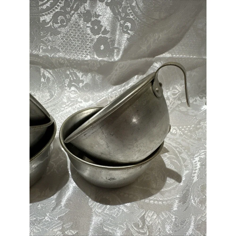 Vintage Aluminum Camping Cups Set 5
